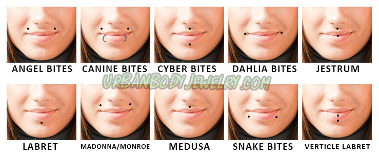 lip piercing ring types