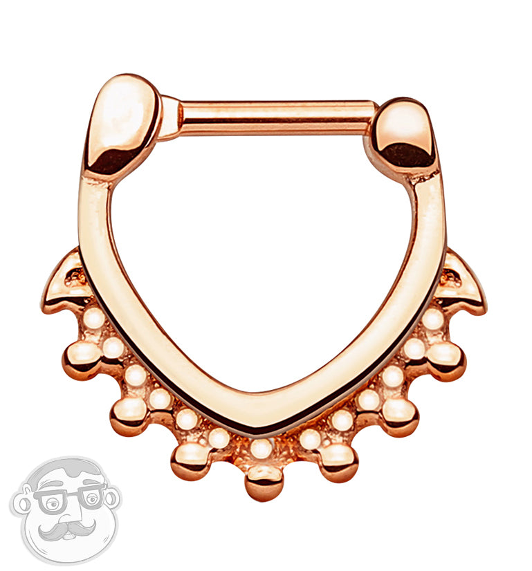 Rose gold hot sale septum clicker