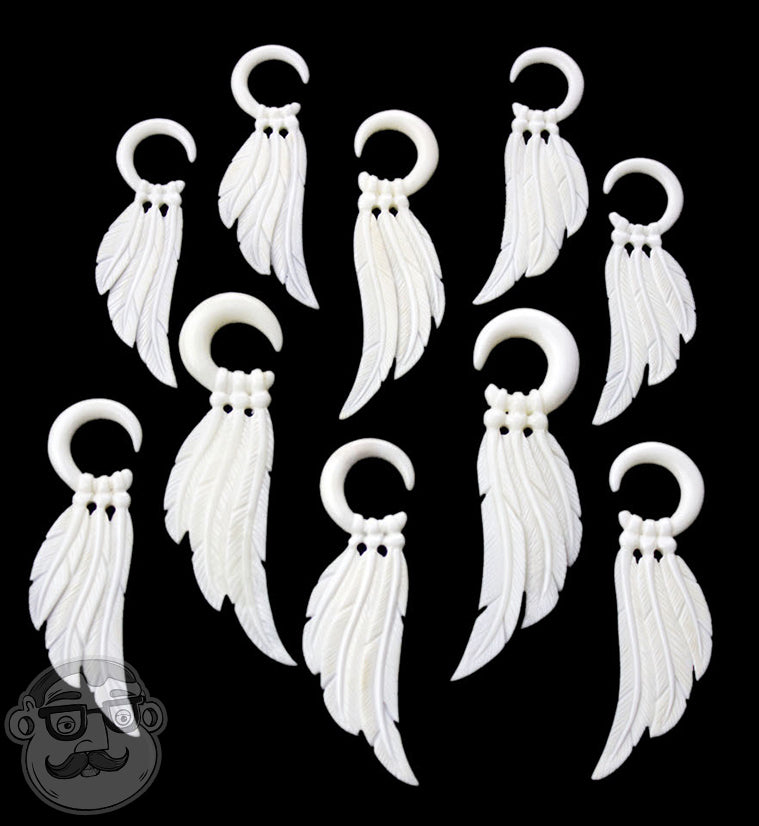 OM Earring Hangers for Stretched Ears (Pair) - D037 – Two Feather Plugs
