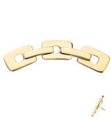 14kt Gold Chain Arch Threadless Top