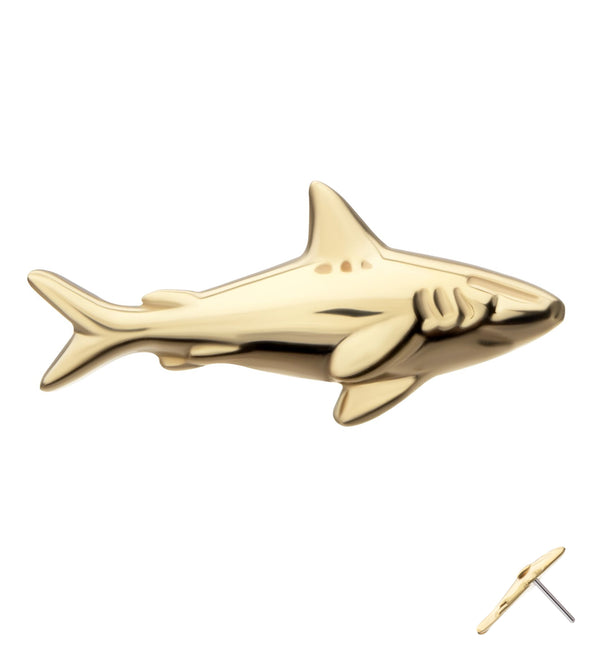 14kt Gold Classic Shark Threadless Top