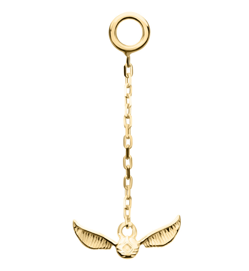 14kt Gold Golden Snitch Dangle Charm