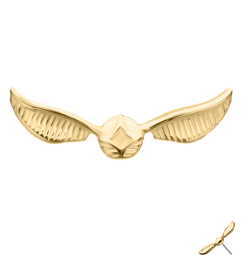 14kt Gold Golden Snitch Threadless Top