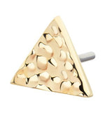 14kt Gold Hammered Triangle Threadless Top