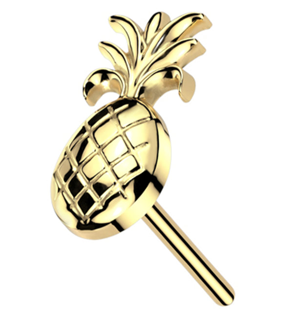 14kt Gold Mini Pineapple Threadless Top