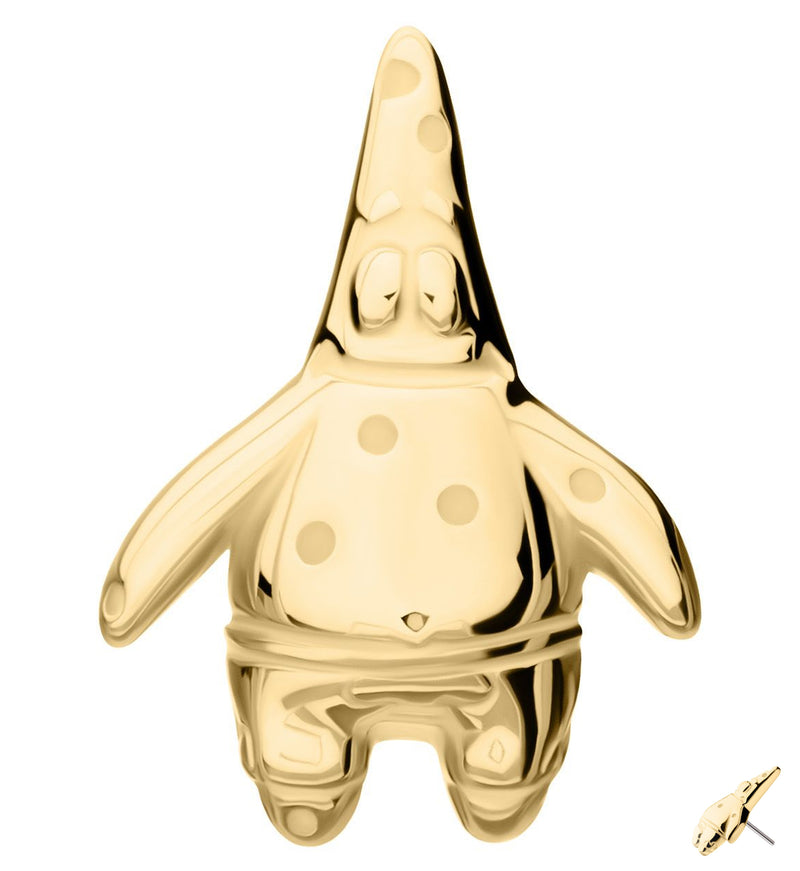 14kt Gold Patrick Star Threadless Top