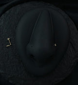 14kt Gold Prong CZ Nose Screw Ring
