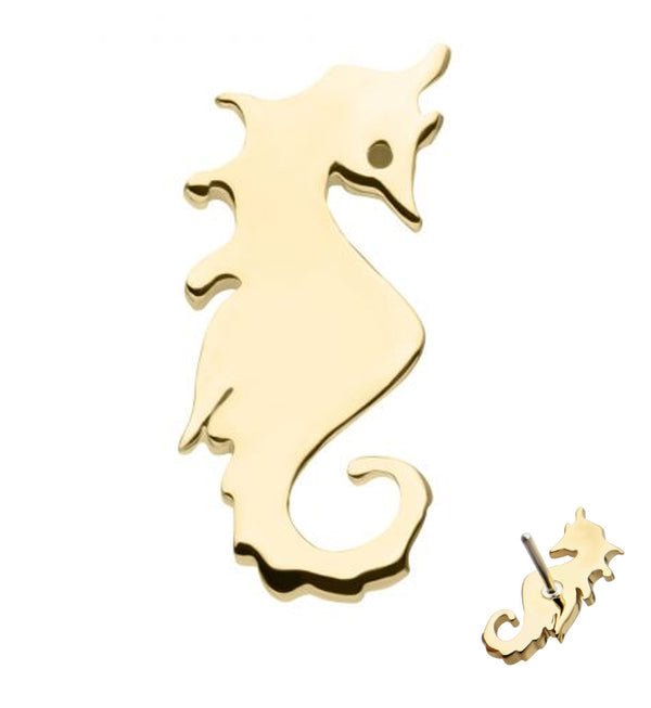 14kt Gold Seahorse Threadless Top