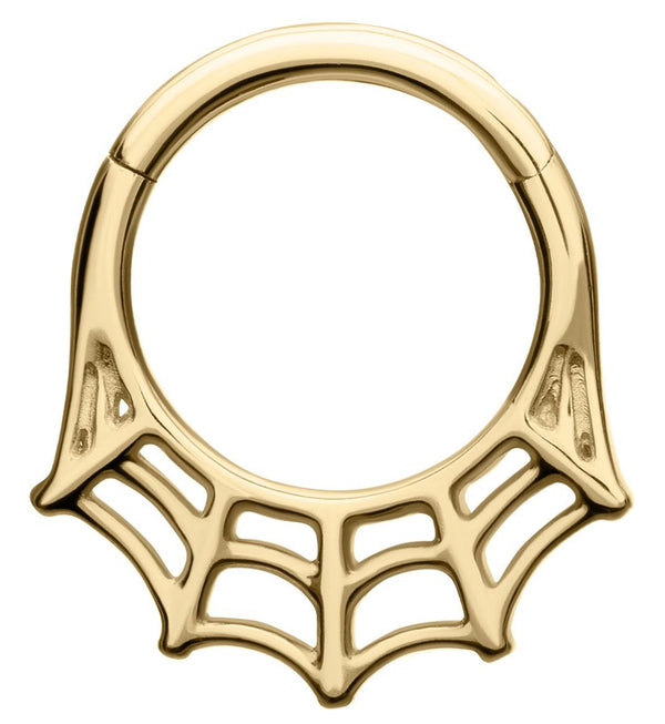 14kt Gold Spiderweb Hinged Segment Ring