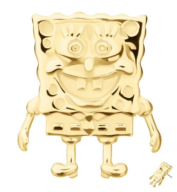 14kt Gold SpongeBob Squarepants Threadless Top