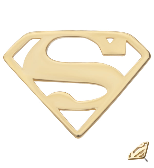 14kt Gold Superman Logo Threadless Top