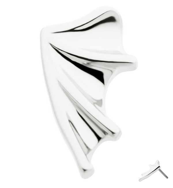 14kt White Gold Bat Wing Threadless Top (Left Ear)