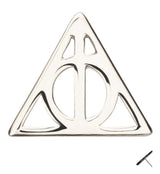 14kt White Gold Deathly Hallows Threadless Top