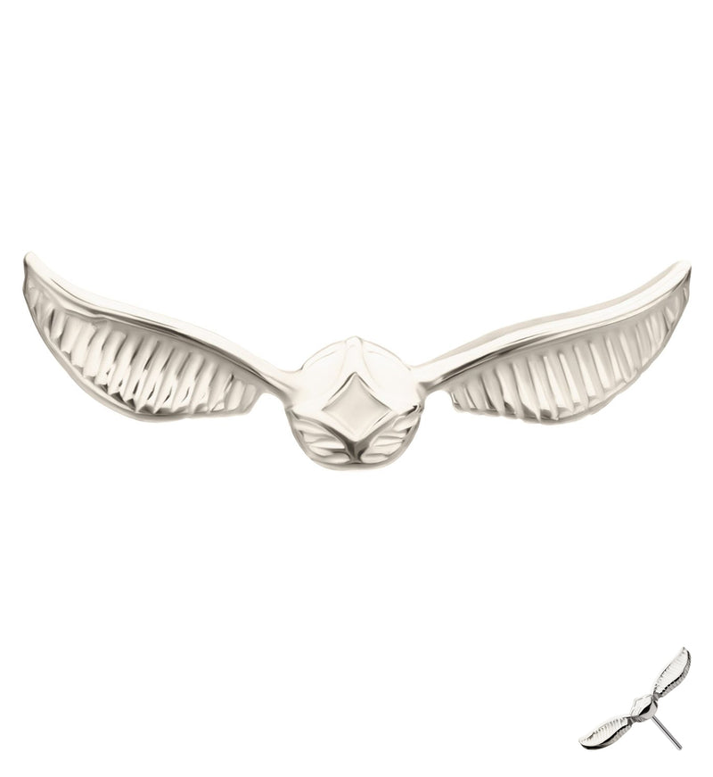 14kt White Gold Golden Snitch Threadless Top