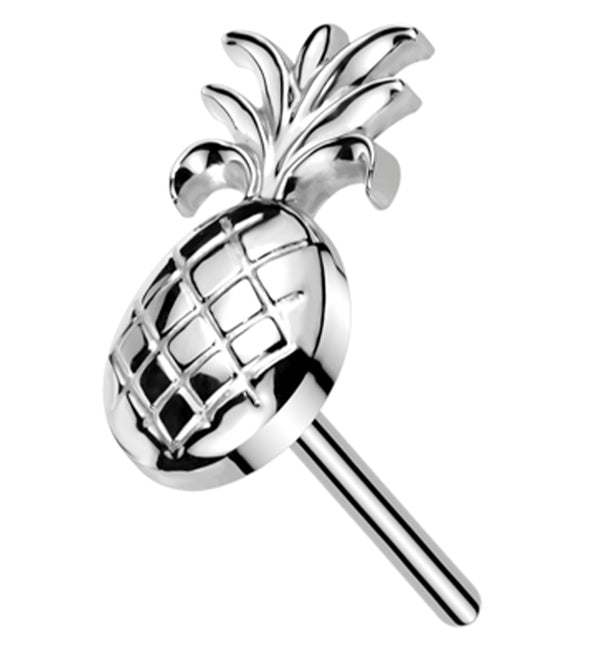 14kt White Gold Mini Pineapple Threadless Top