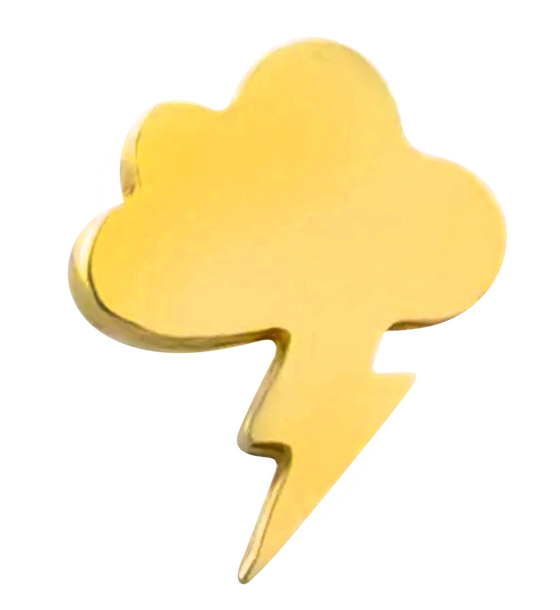 18kt Gold Storm Cloud Threadless Top