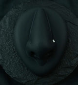 20G 14kt White Gold Nose Ring Stud