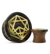 Alchemy Brass Areng Wood Mayan Flare Plugs