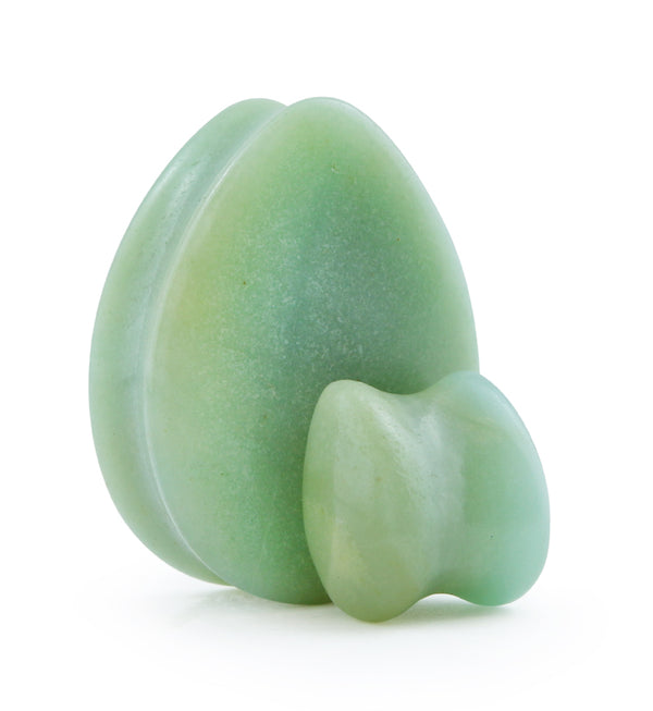 Amazonite Stone Teardrop Plugs