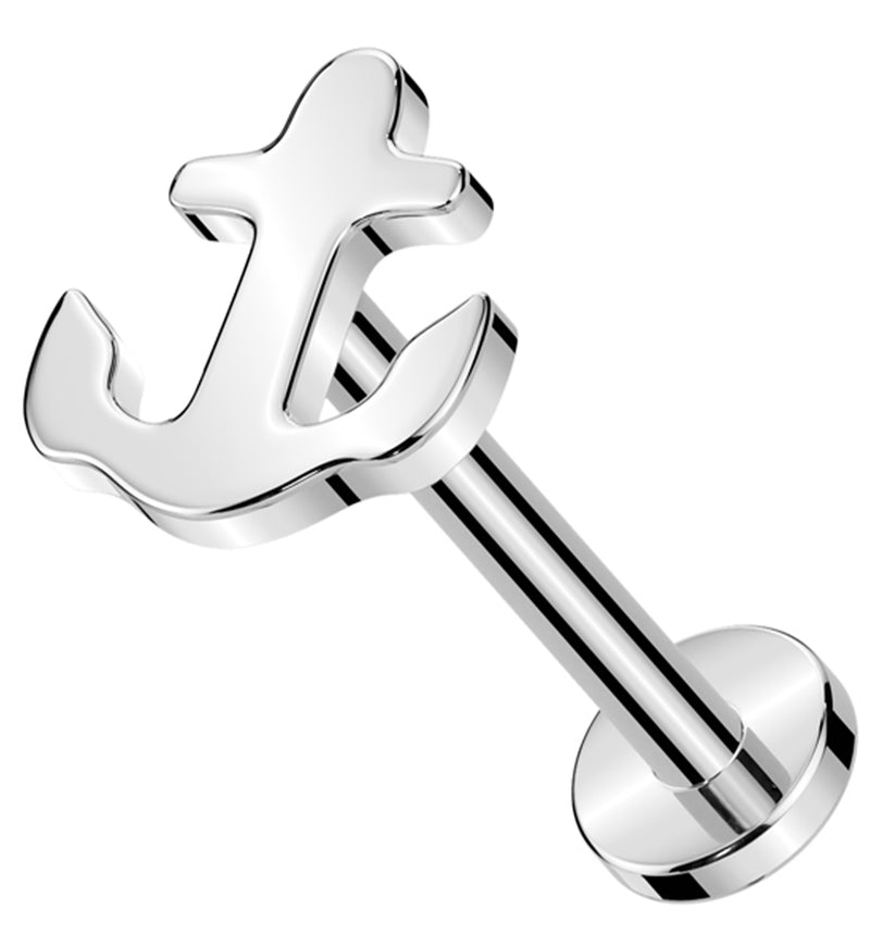 Flat Anchor Titanium Threadless Labret