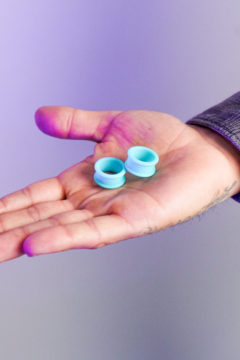 Aquamarine Matte Silicone Tunnels