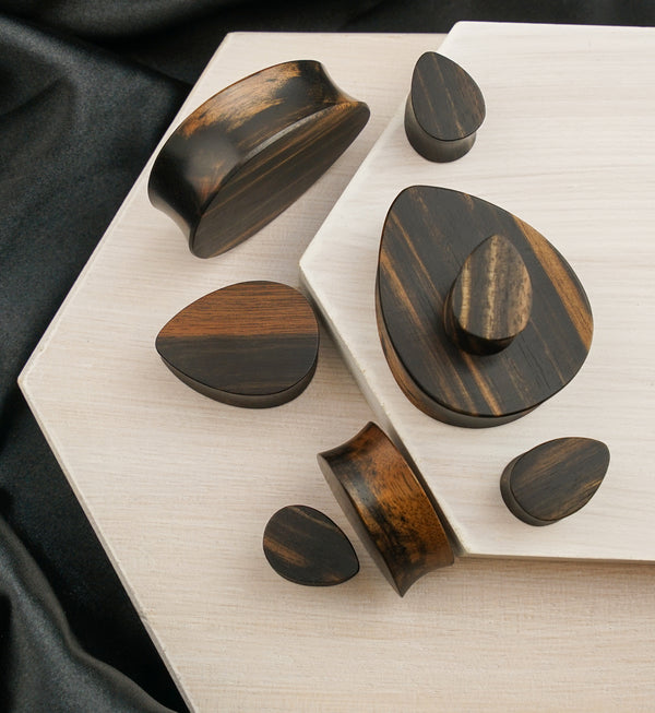 Areng Wood Teardrop Plugs