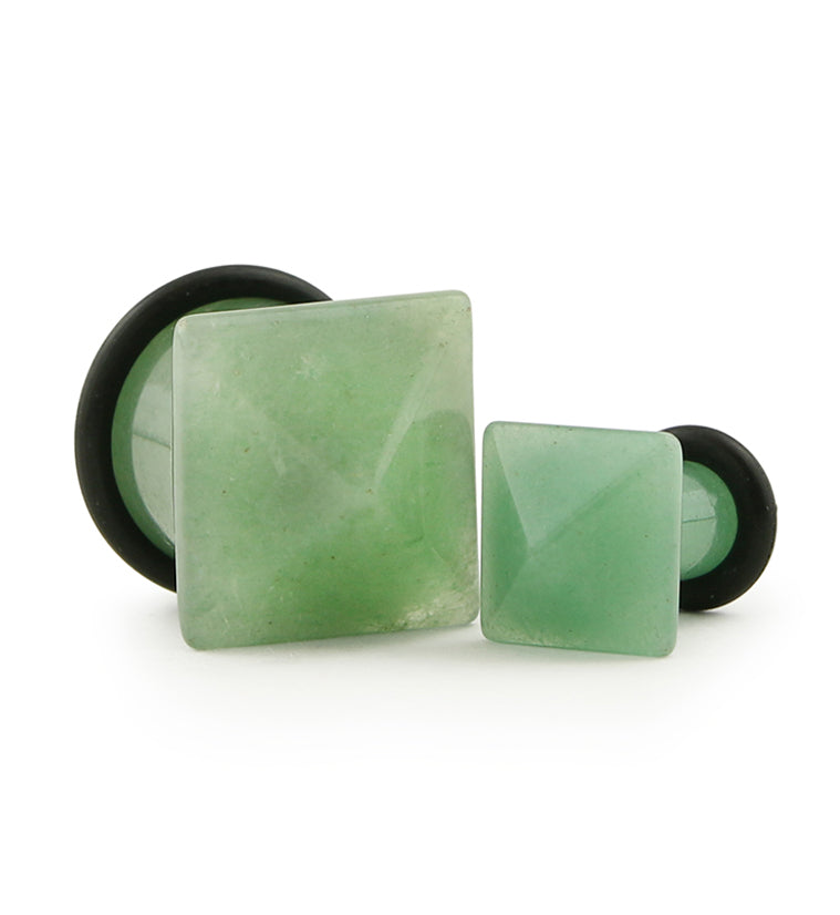 Aventurine Stone Squared Plugs