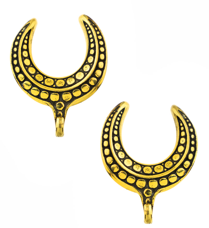 Beaded Brass Saddles With Hook