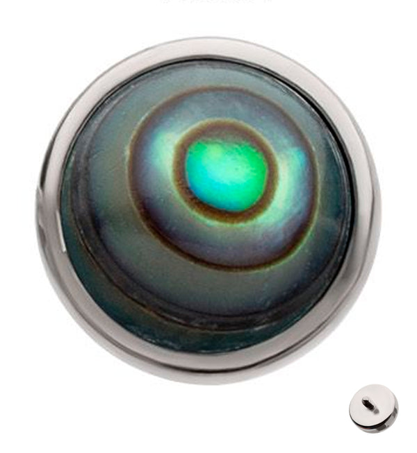 Bezel Abalone Titanium Internally Threaded Top