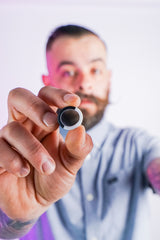 Black And White Double Flare Silicone Tunnel Plugs