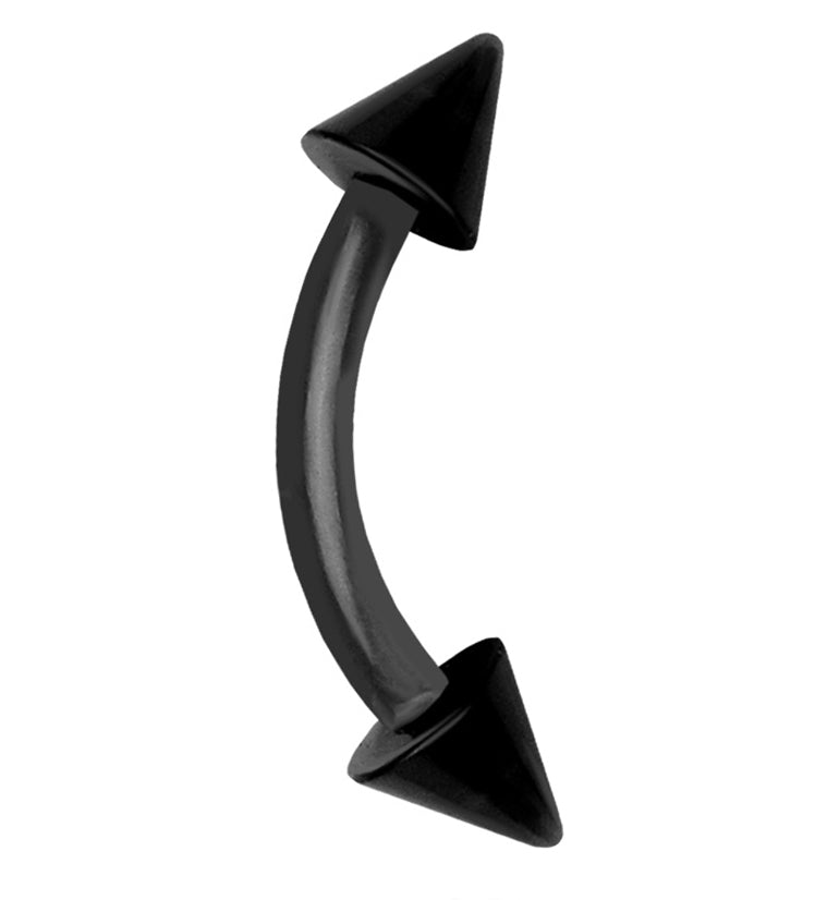 Acrylic Color Spike Curved Barbell