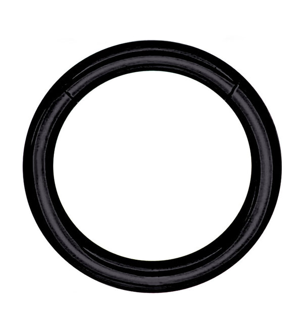 Black Hinged Stainless Segment Hoop Ring Steel