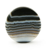 Black Line Agate Stone Plugs