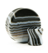 Black Line Agate Stone Plugs