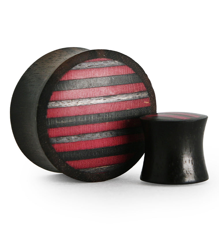 Black & Pink Wood Skateboard Plugs