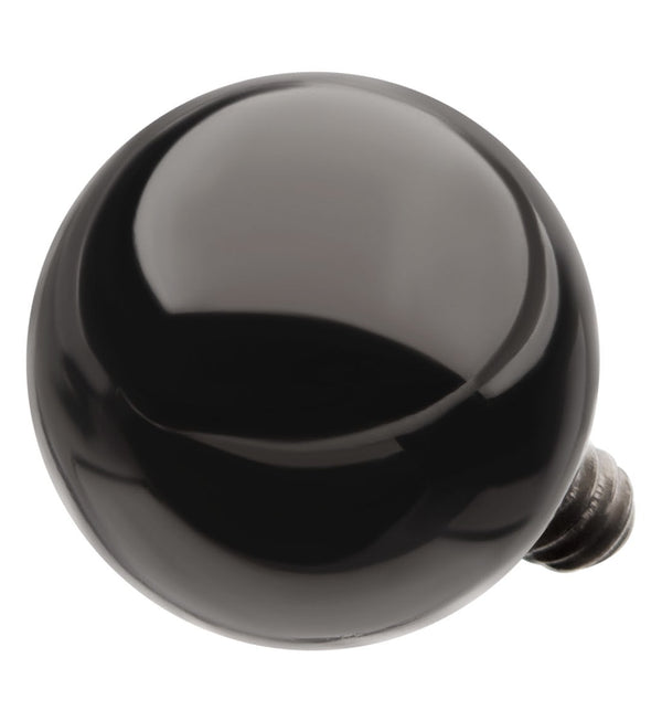 Black PVD Ball Internally Threaded Titanium Top