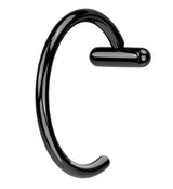 Black PVD Bar Titanium Nose Hoop Ring