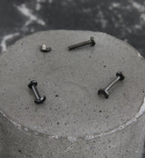 Black PVD Half Moon Internally Threaded Titanium Labret