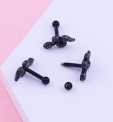 Black PVD Snake Stainless Steel Cartilage Barbell