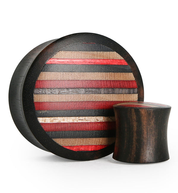 Black & Red Wood Skateboard Plugs