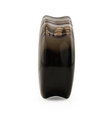 Black Line Agate Stone Teardrop Plugs