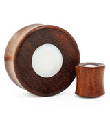 Bloodwood Plugs with MOP Dome Inlay