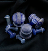 Blue Aventurine Stone Plugs - Single Flare