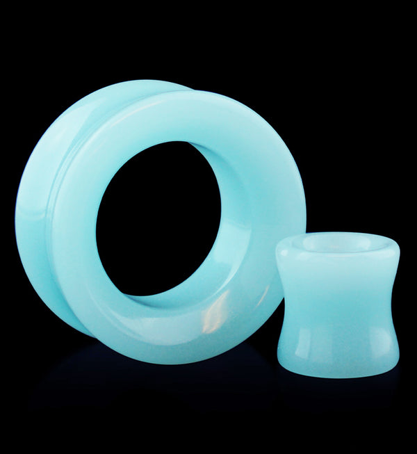 Blue Glow in the Dark Glass Tunnels