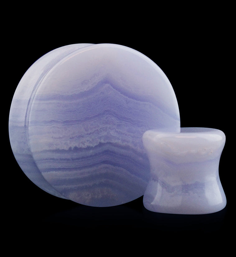 Blue Lace Agate Stone Plugs