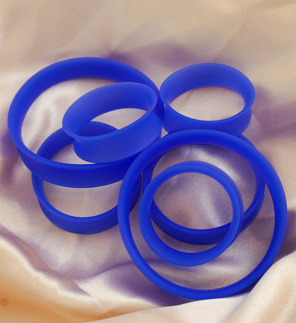 Blue Silicone Ear Skins Tunnels