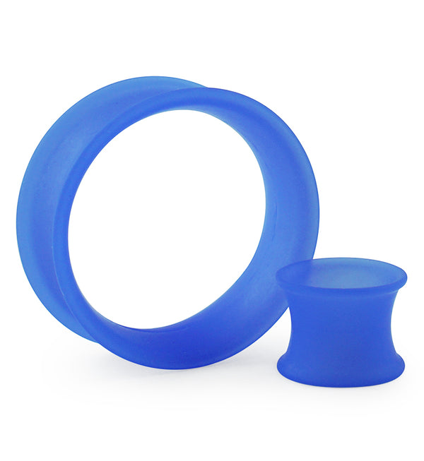 Blue Silicone Ear Skins Tunnels