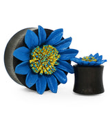 Blue Sunflower Sono Wood Plugs