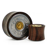 Sono Wooden Plugs With Bullet Shell Casing Inlay