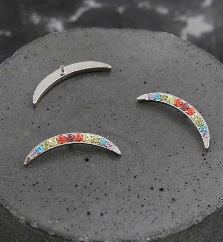 Camber Rainbow CZ Titanium Internally Threaded Top